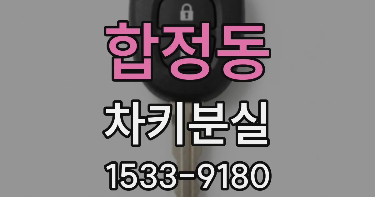 합정동 차키분실