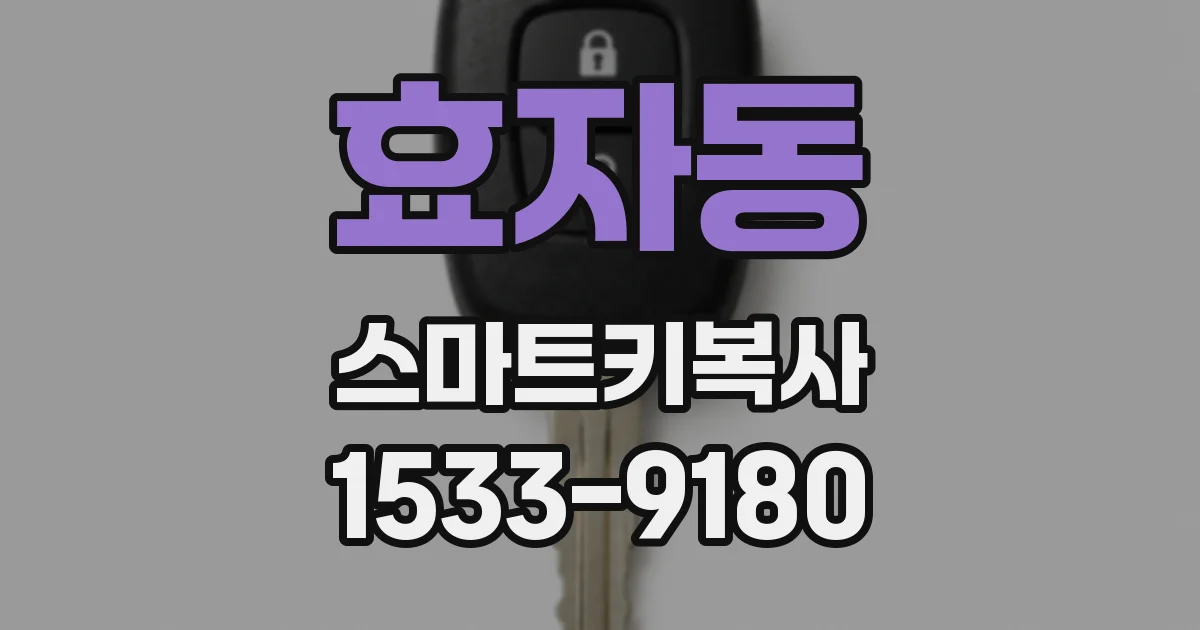 효자동 스마트키복사
