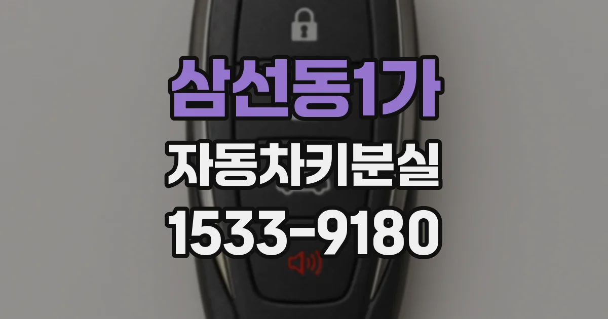 삼선동1가 자동차키분실