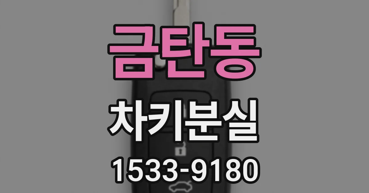 금탄동 차키분실