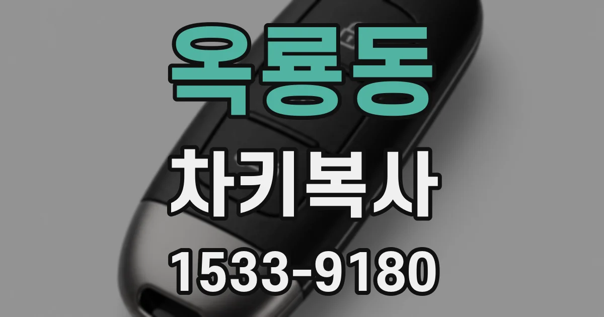 옥룡동 차키복사
