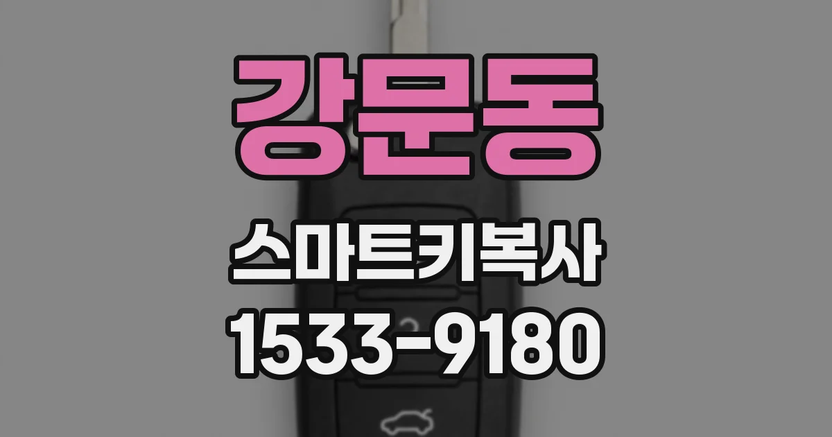 강문동 스마트키복사