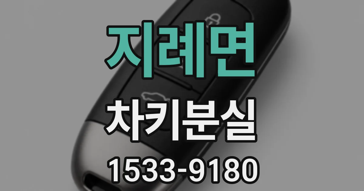 지례면 차키분실