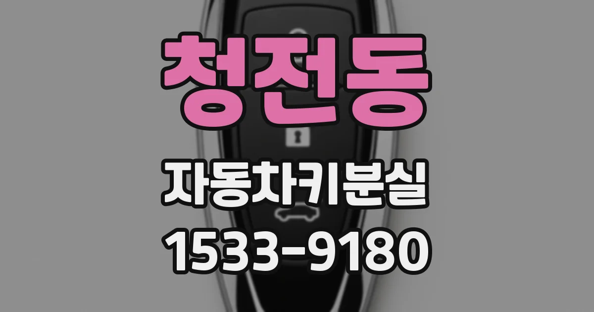 청전동 자동차키분실