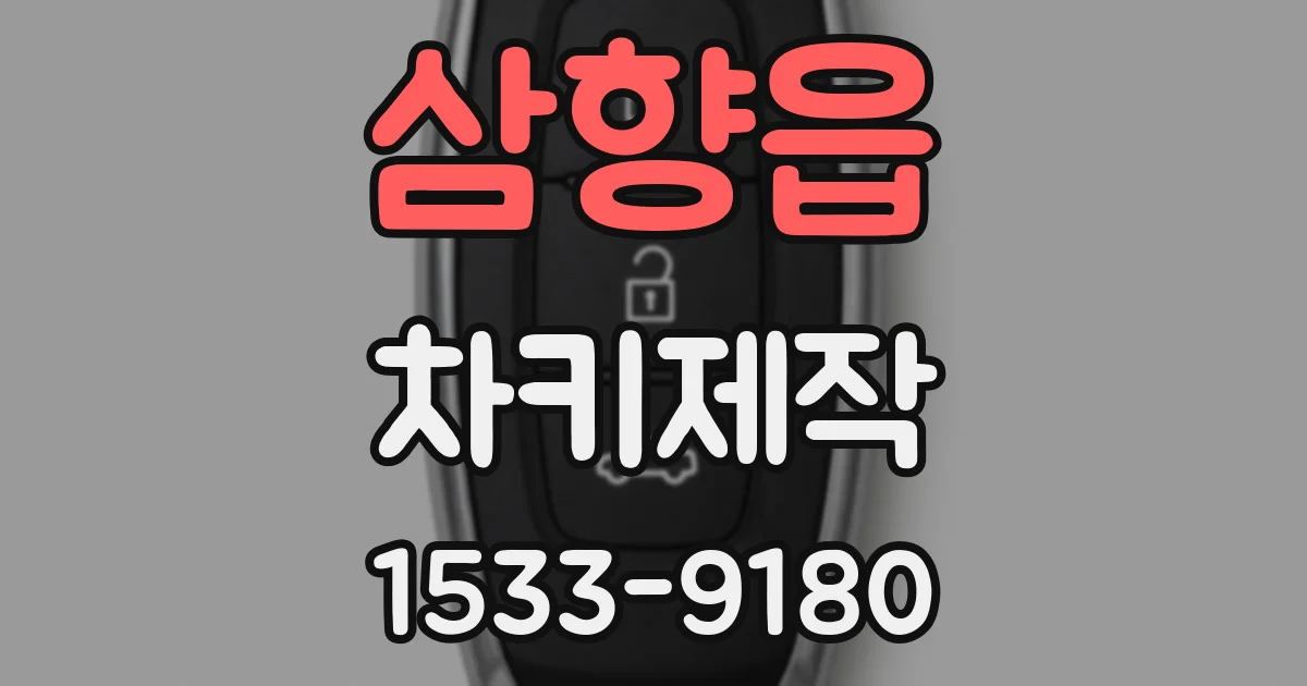 삼향읍 차키제작