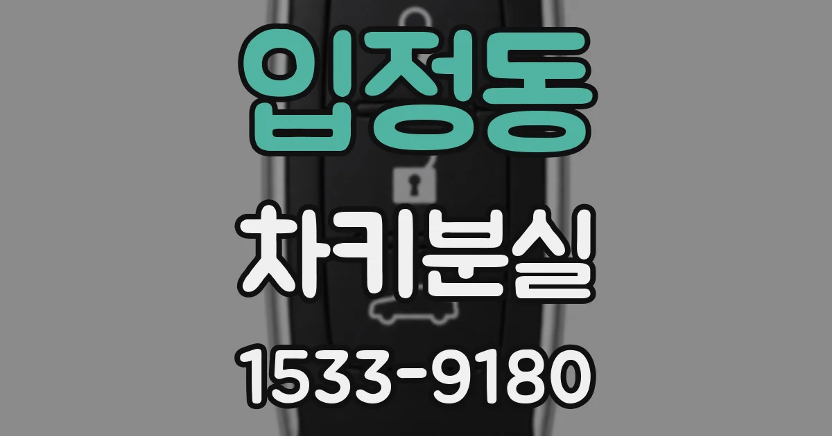 입정동 차키분실