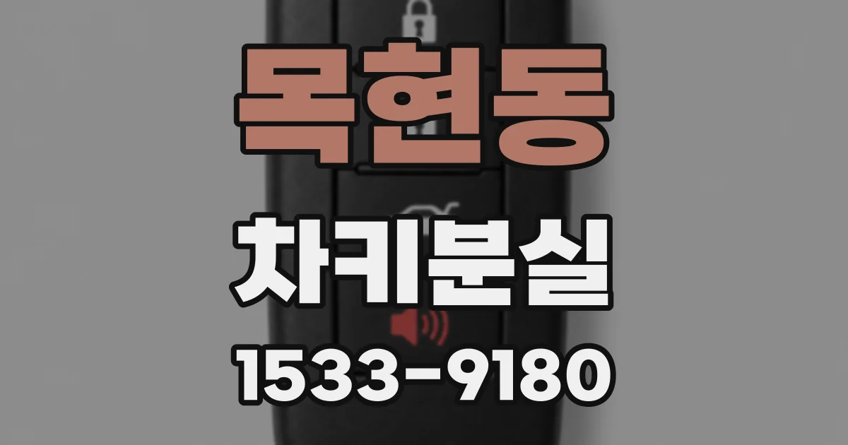 목현동 차키분실
