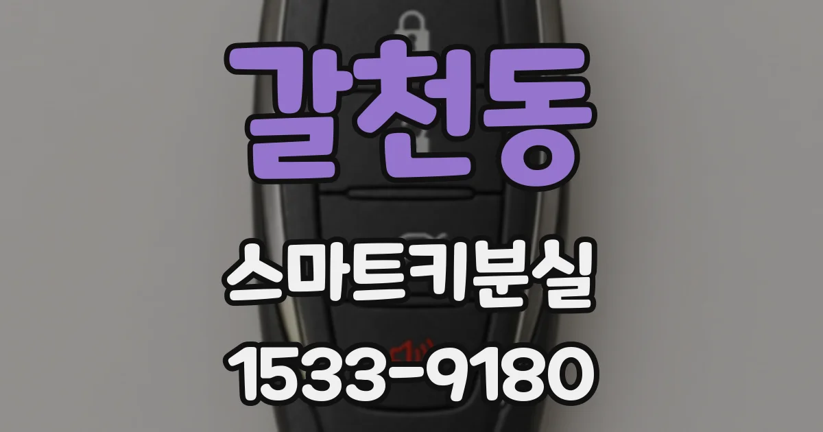 갈천동 스마트키분실