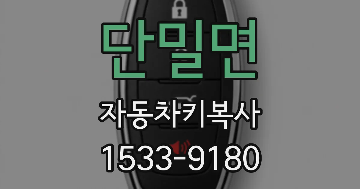 단밀면 자동차키복사