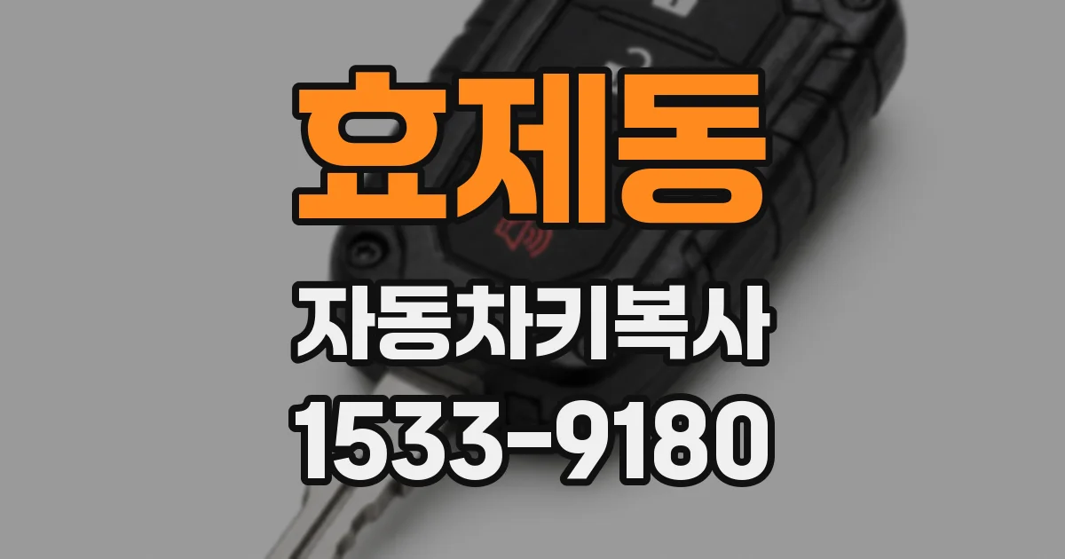 효제동 자동차키복사