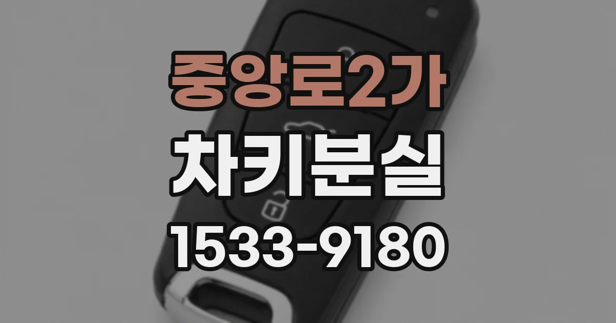 중앙로2가 차키분실