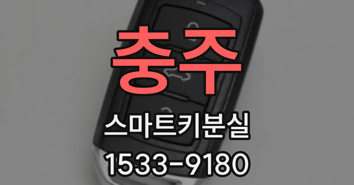 충주 스마트키분실