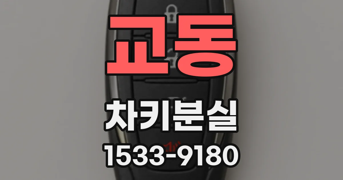교동 차키분실