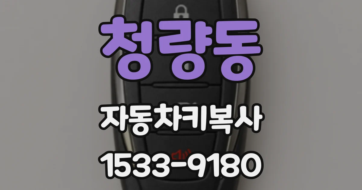 청량동 자동차키복사