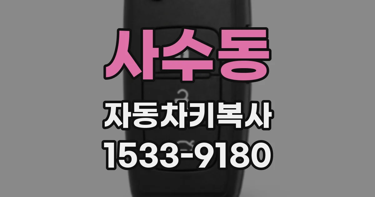 사수동 자동차키복사