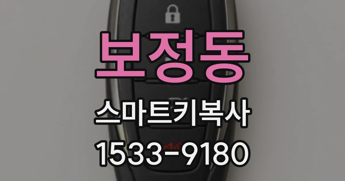 보정동 스마트키복사