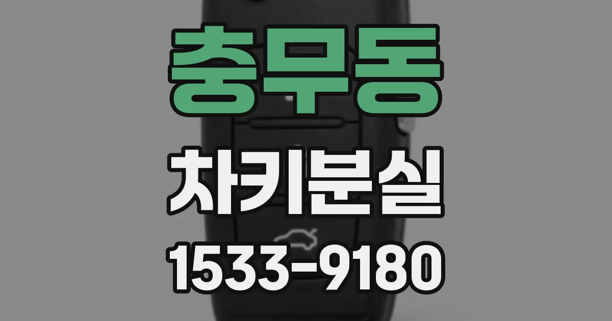 충무동 차키분실