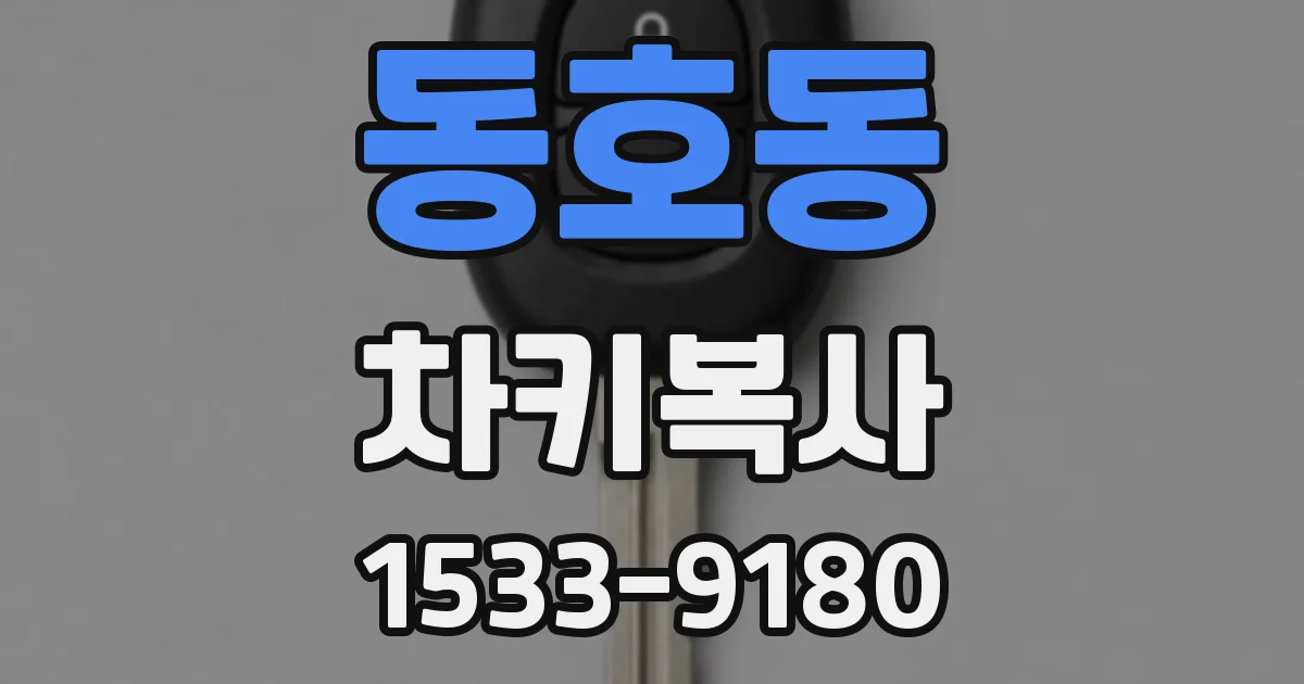 동호동 차키복사