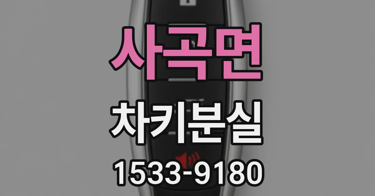사곡면 차키분실