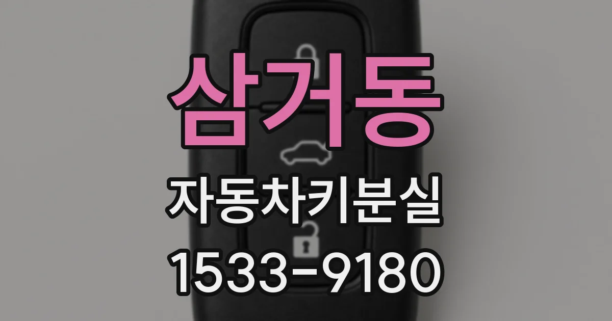 삼거동 자동차키분실