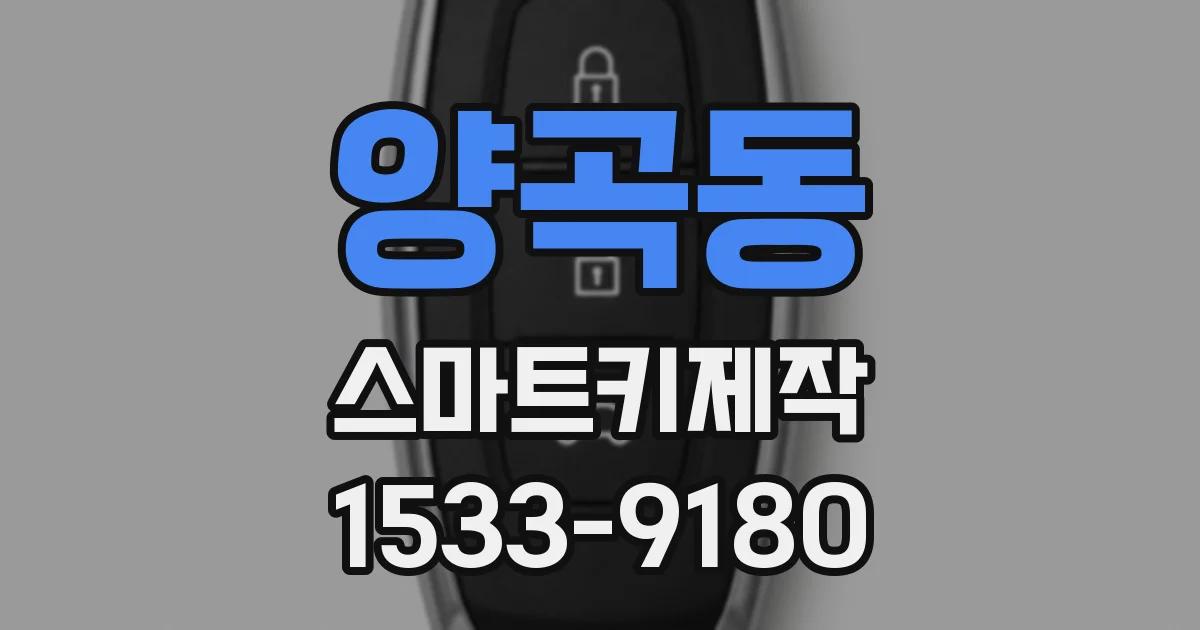 양곡동 스마트키제작