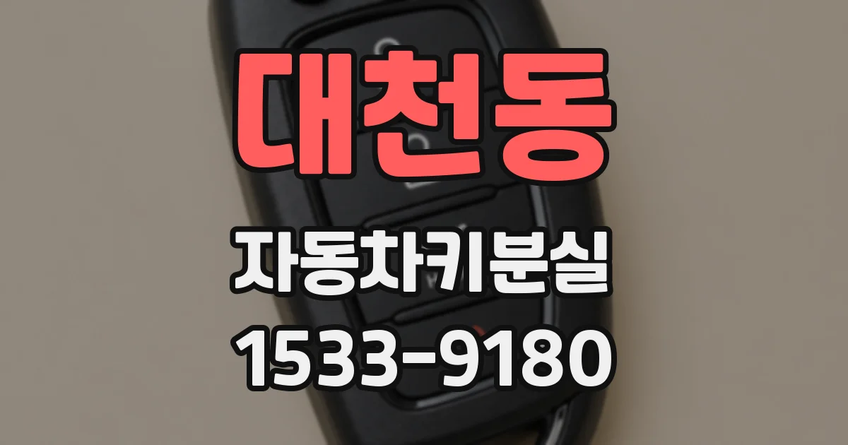 대천동 자동차키분실