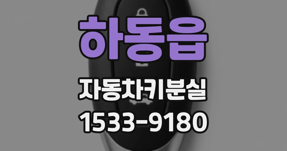 하동읍 자동차키분실