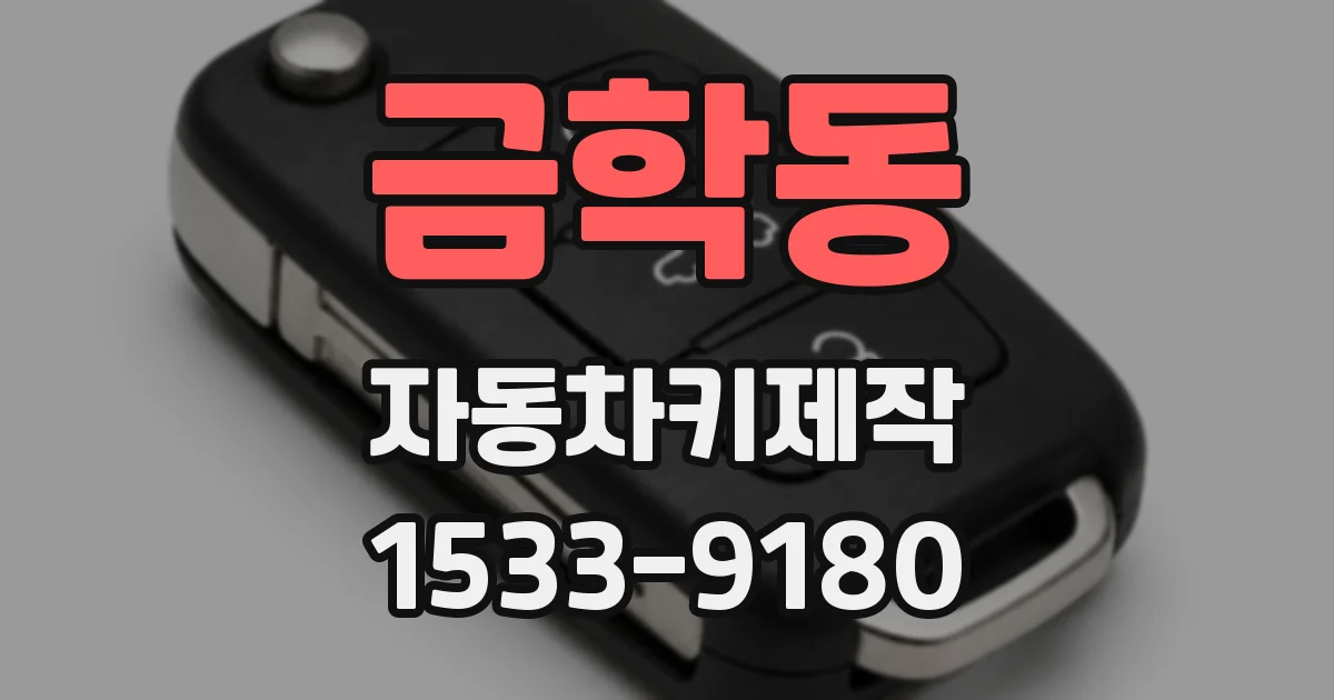금학동 자동차키제작