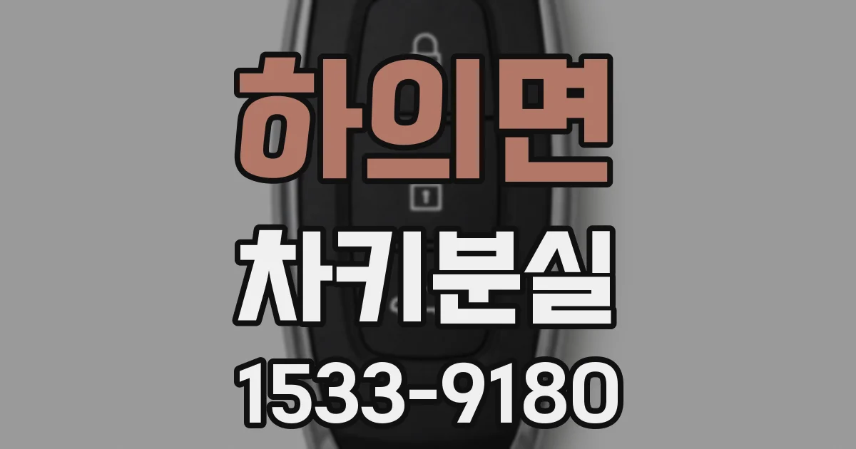 하의면 차키분실