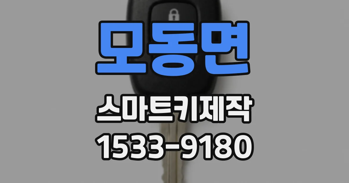 모동면 스마트키제작