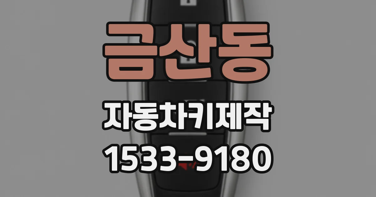 금산동 자동차키제작