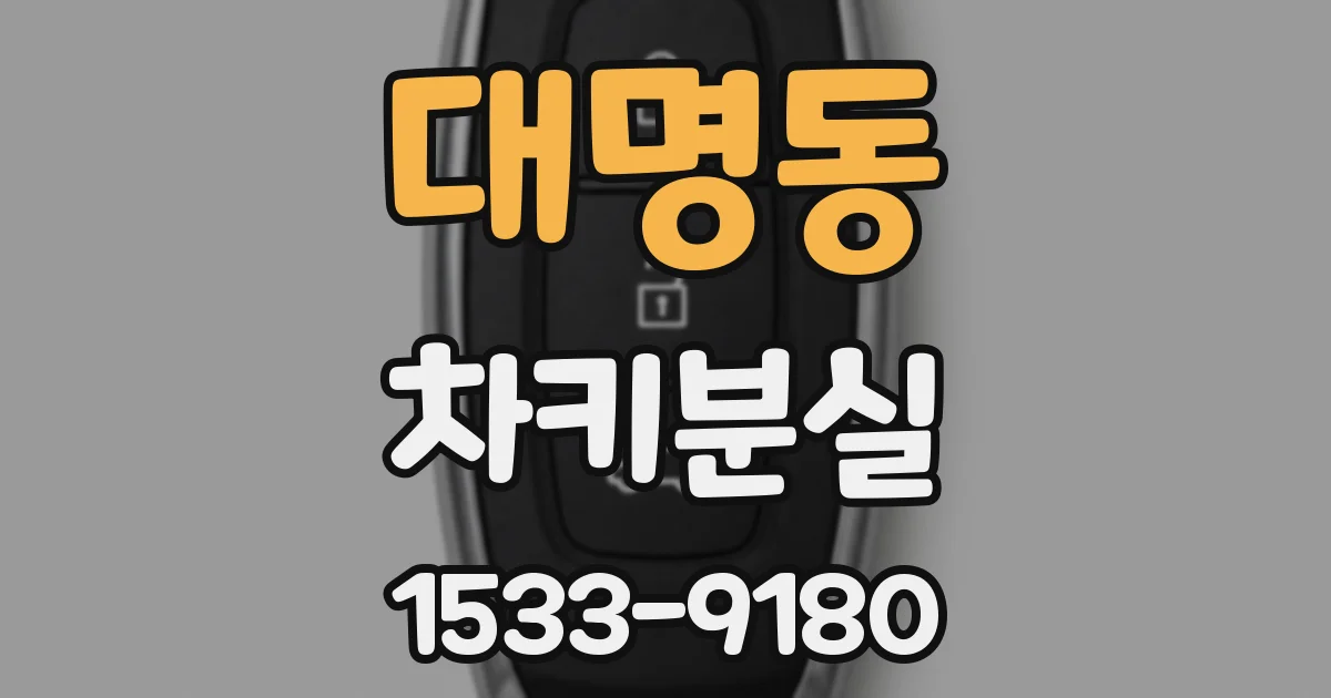 대명동 차키분실