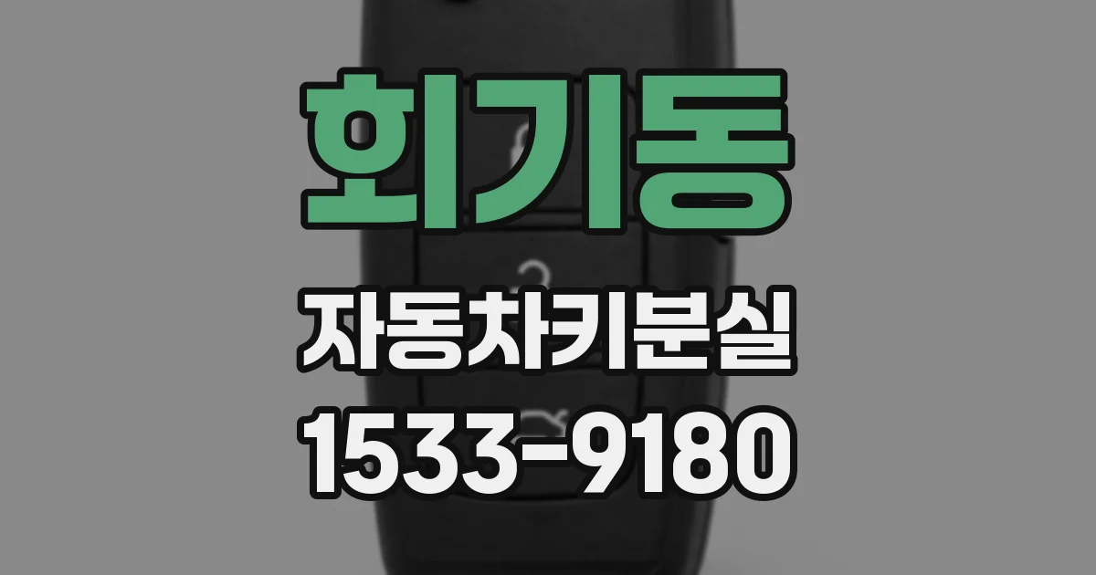 회기동 자동차키분실