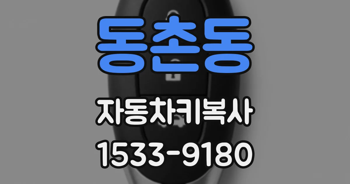 동촌동 자동차키복사