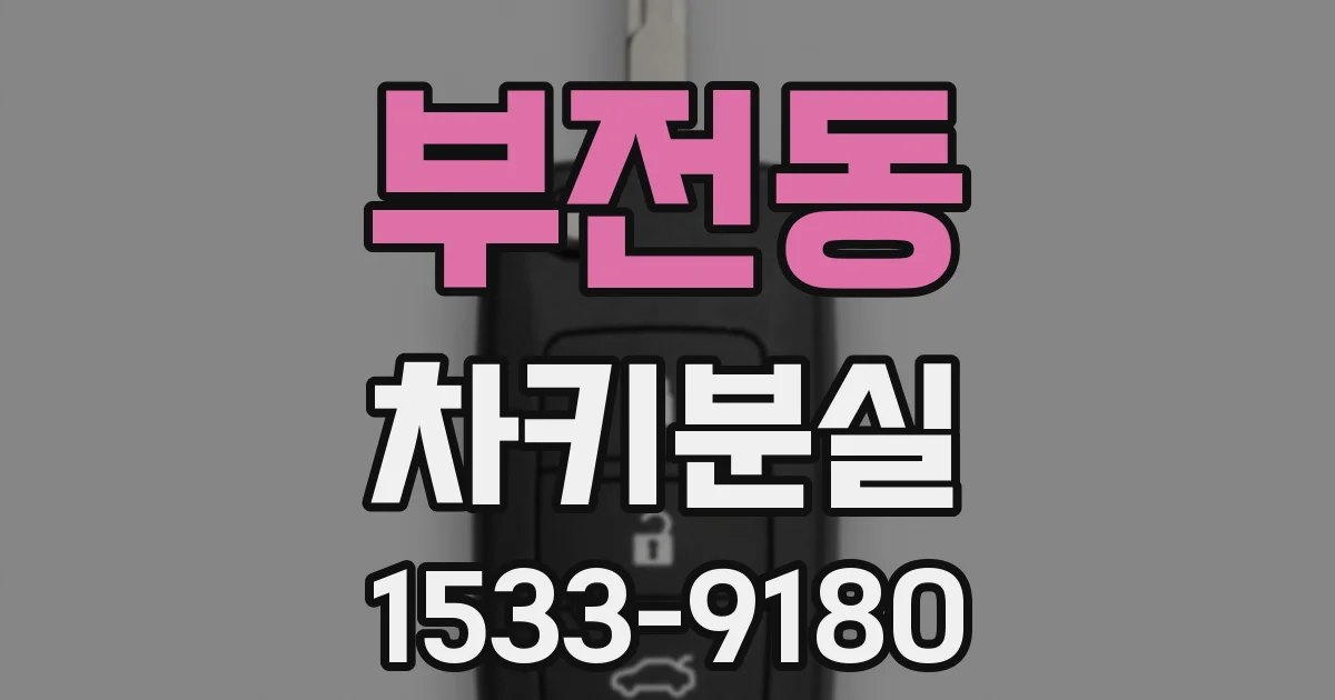 부전동 차키분실