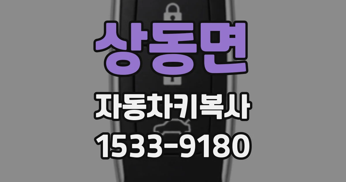상동면 자동차키복사