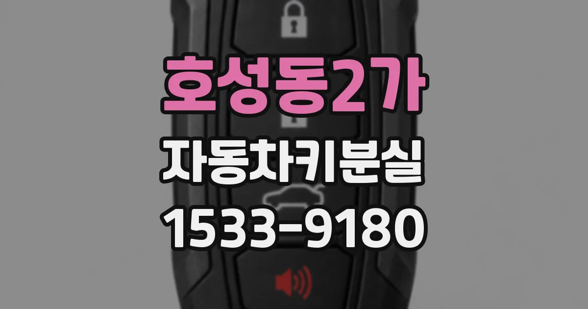 호성동2가 자동차키분실