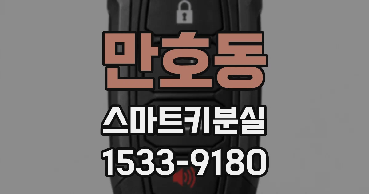 만호동 스마트키분실
