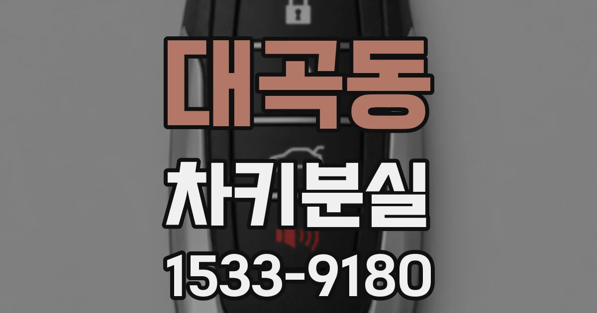 대곡동 차키분실