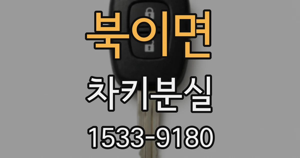 북이면 차키분실