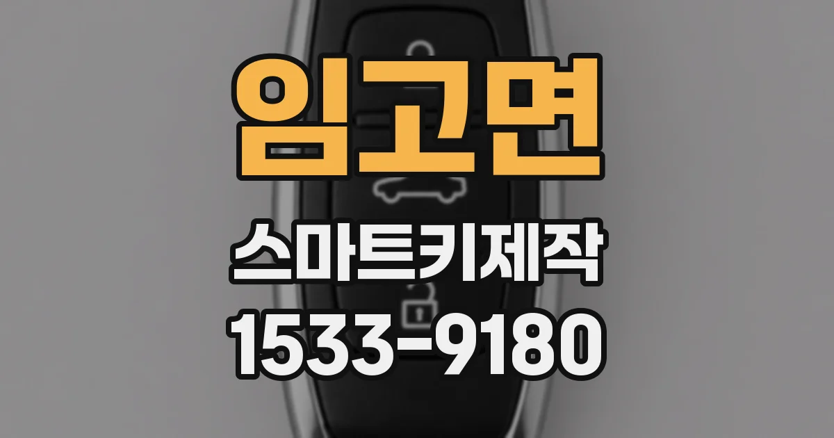 임고면 스마트키제작