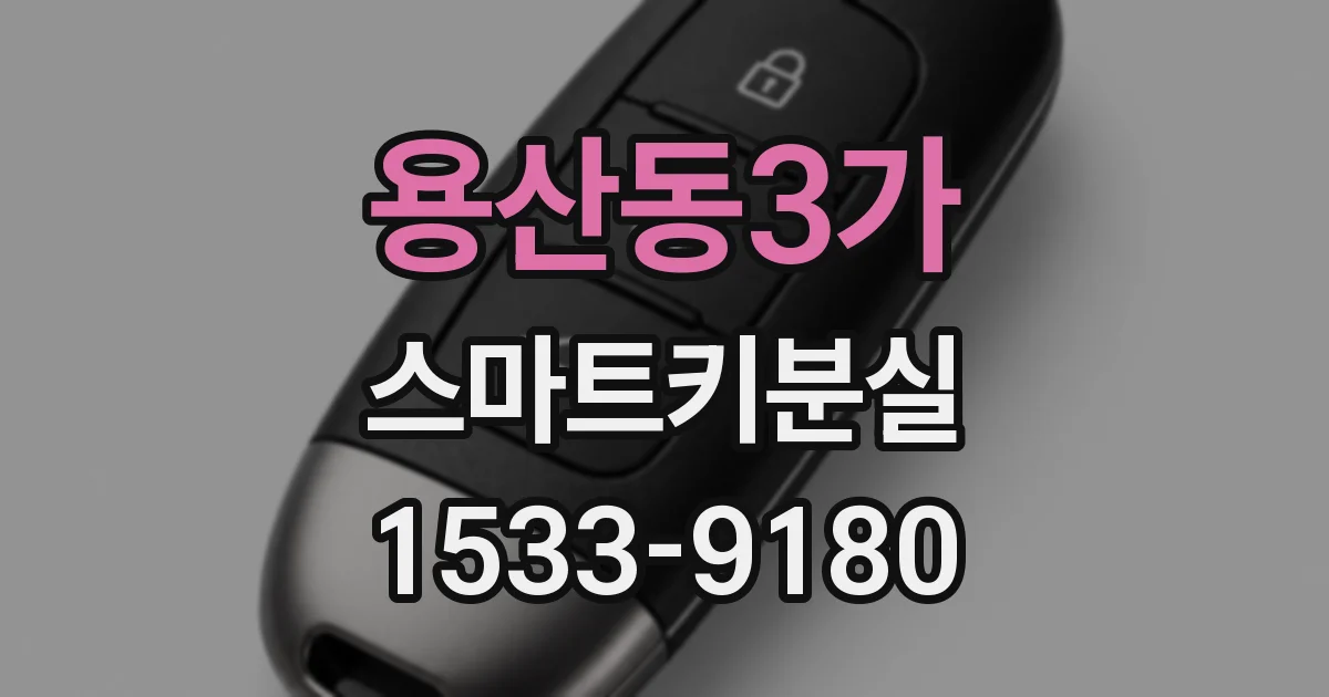 용산동3가 스마트키분실
