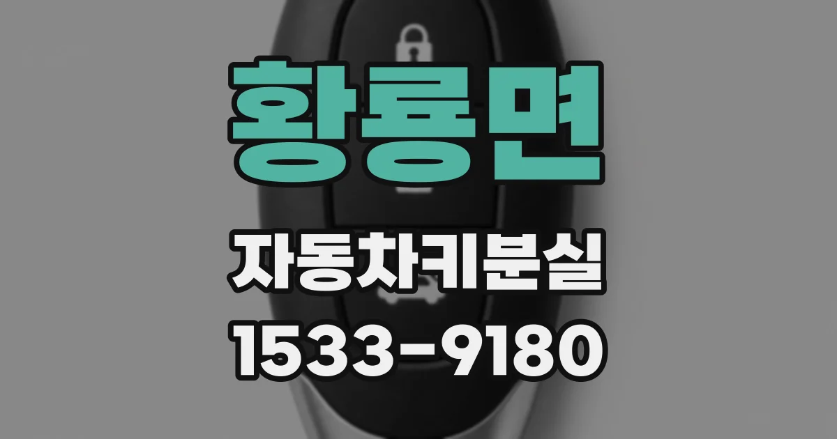 황룡면 자동차키분실