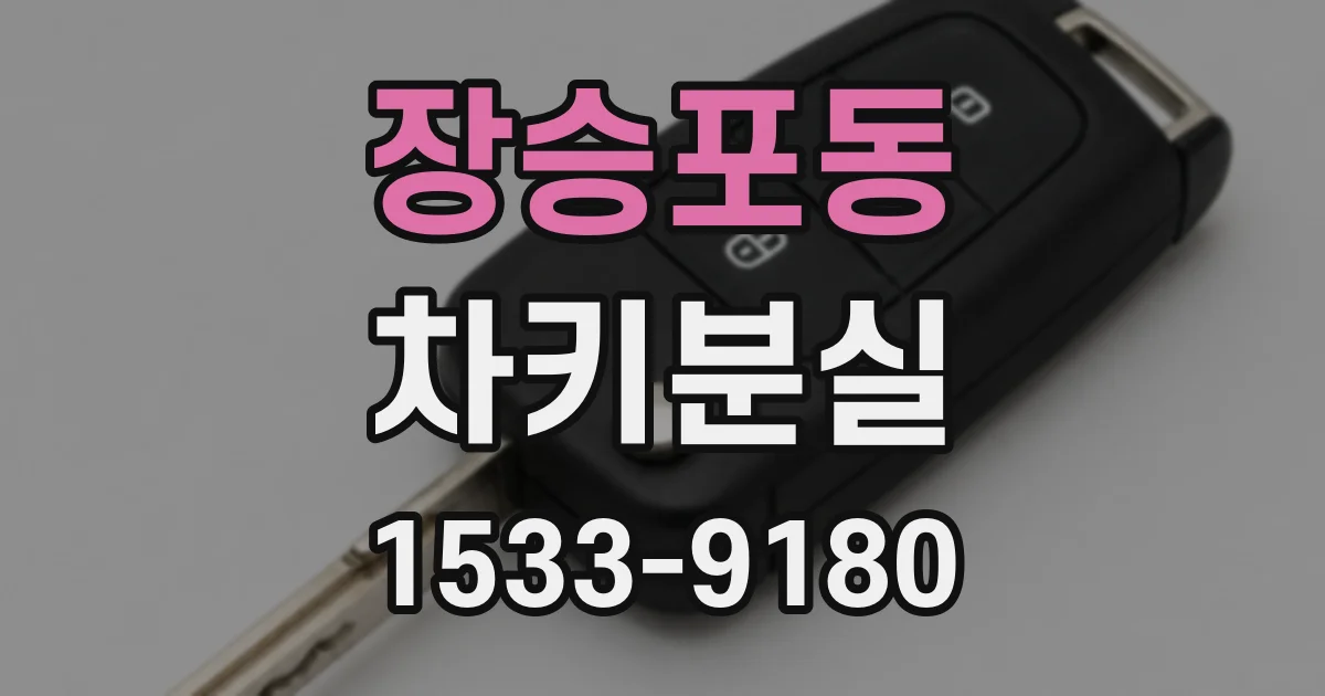 장승포동 차키분실