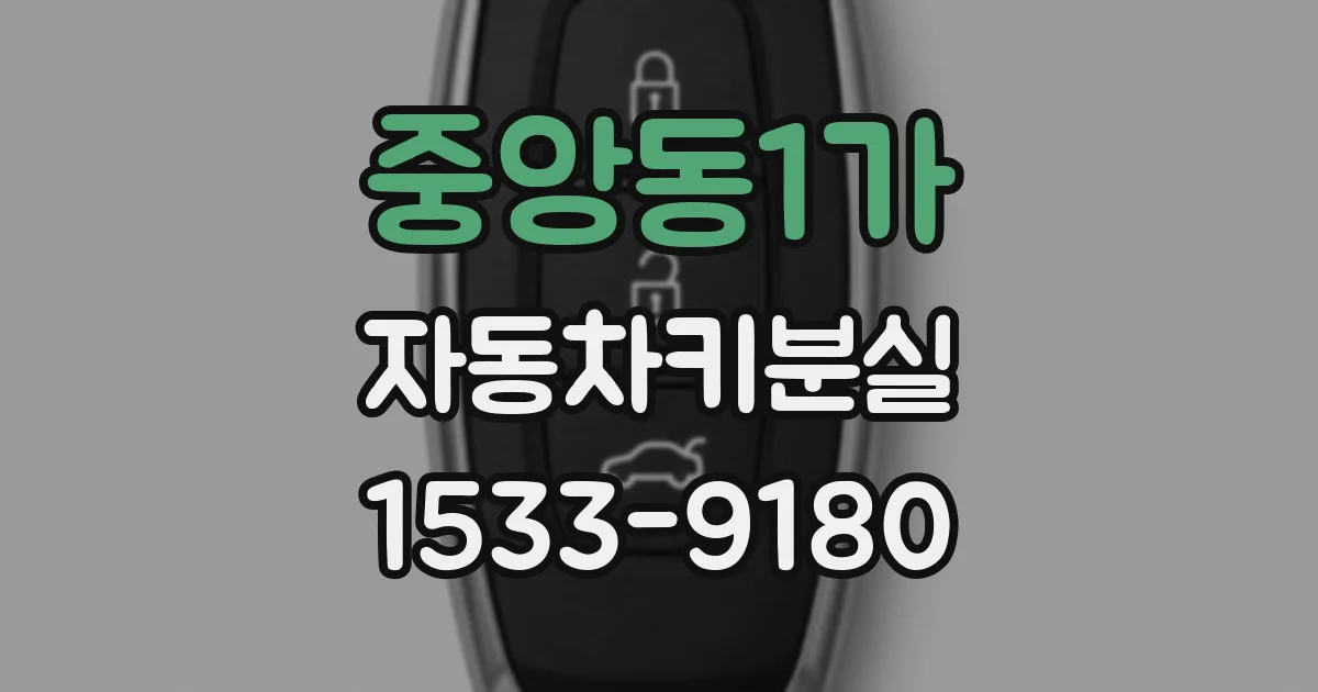 중앙동1가 자동차키분실