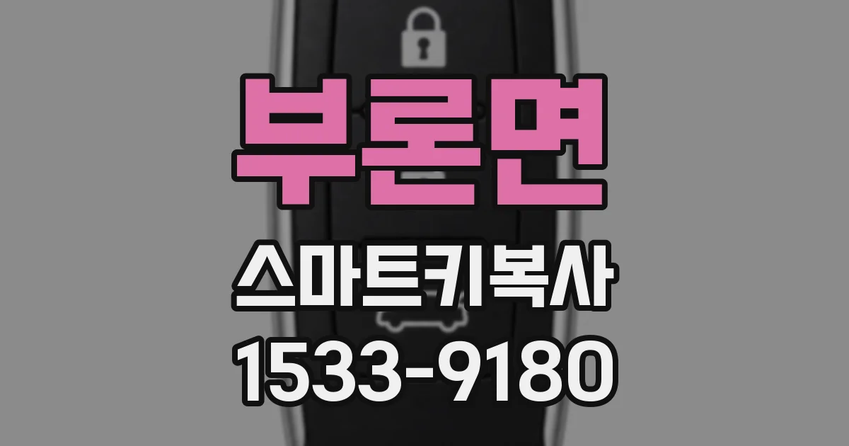 부론면 스마트키복사