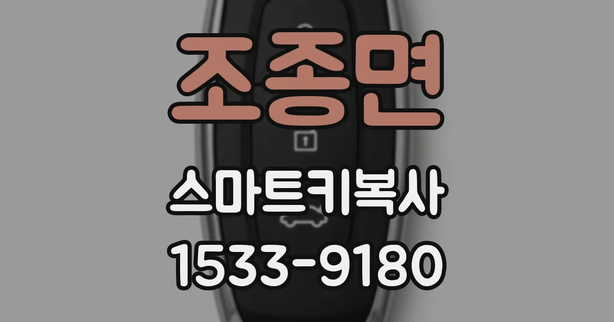 조종면 스마트키복사