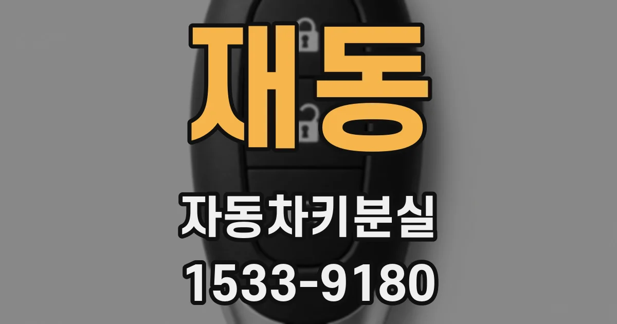 재동 자동차키분실