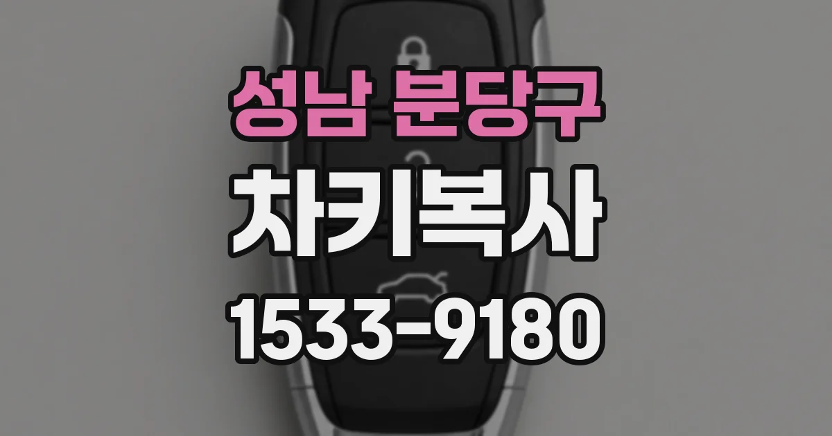 성남 분당구 차키복사