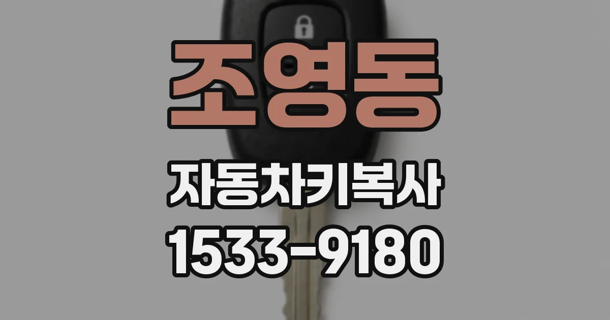 조영동 자동차키복사